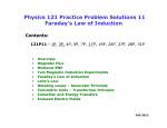 Physics 121 Practice Problem Solutions 11 Faraday`s Law of Induction