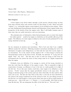 Carnot Cycle. Heat Engines. Refrigerators.