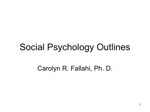 Social Psychology Outlines