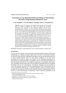 05. Assessment of age dependent reference range of thyrotropin