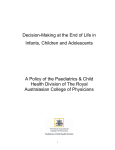 Decision-Making at the End of Life in Infants, Children and