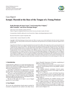 Ectopic Thyroid at the Base of the Tongue of a Young Patient