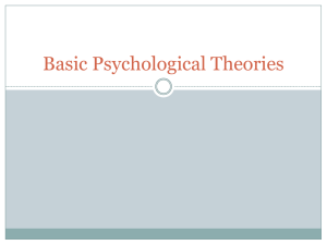Basic Theories psychological theories outline