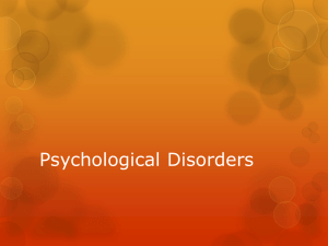 Psychological Disorders