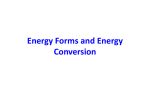 Energy: Forms and Conversions