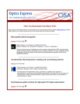 Top downloaded Optics Express article for March.