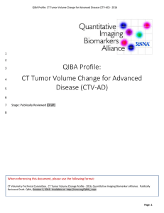 CT Tumor Volume Change Profile - QIBA Wiki