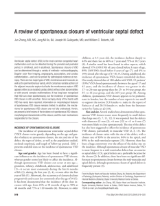 A review of spontaneous closure of ventricular septal defect