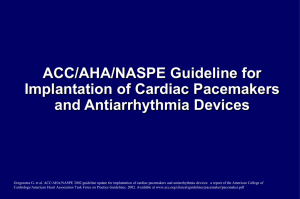 ACC/AHA/NASPE Guideline for Implantation of