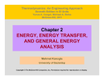Chapter 2 ENERGY, ENERGY TRANSFER, AND GENERAL