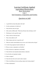 Summative Assessment Questions on Soils (LCA Ag,Hort Basic Hort