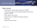 CAA Provider Update on PQRS