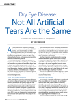 not All Artificial Tears Are the Same