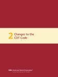 2 Changes to the CDT Code - Find-A-Code