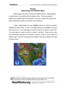 Weather Meteorology and Weather Maps