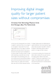 Improving digital image quality for larger patient sizes without