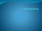 Vocabulary