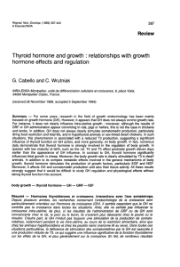 Thyroid hormone and growth : relationships with growth