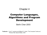Computer Languages, Algorithms and Program