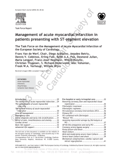 Management of acute myocardial infarction in patients presenting