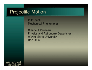 Projectile Motion - RHIG