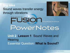 What are sound waves? - Peoria Public Schools