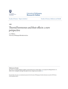 Thyroid hormones and their effects: a new