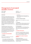 Management of unerupted maxillary incisors