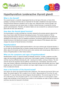 Hypothyroidism (underactive thyroid gland)