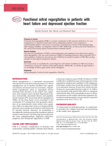 Functional mitral regurgitation in patients with heart failure and