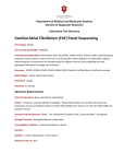 Familial Atrial Fibrillation (FAF) Panel Sequencing