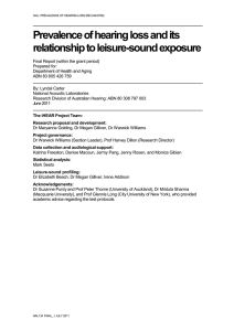 Prevalence of hearing loss and its relationship to leisure