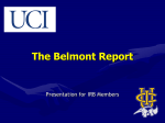 Belmont Report Basics