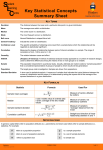 Key Statistical Concepts Summary Sheet