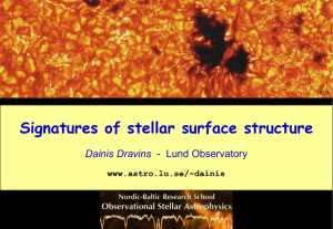 Signatures of stellar surface structure