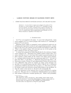 Large convex holes in random point sets