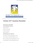 October 2011 Quarterly Newsletter