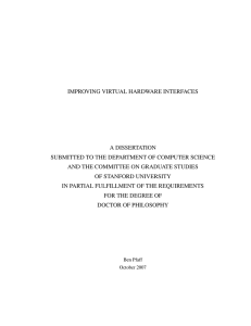 improving virtual hardware interfaces a dissertation