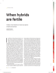When hybrids are fertile - Revista Pesquisa Fapesp