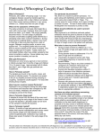 Pertussis (Whooping Cough) Fact Sheet What is Pertussis