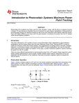 Introduction to Photovoltaic Systems Maximum Power Point Tracking