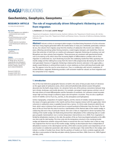 The role of magmatically driven lithospheric thickening on arc front