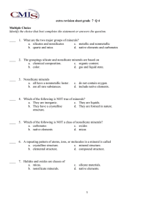 extra revision sheet grade 7 Q 4 Multiple Choice Identify the choice