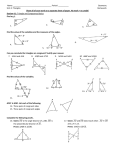 Name: Period: ______ Geometry Unit 4: Triangles Homework Show