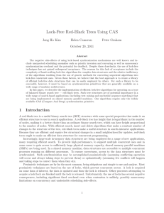 Lock-Free Red-Black Trees Using CAS