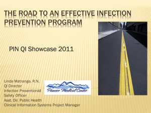 The Road to a better infection control program