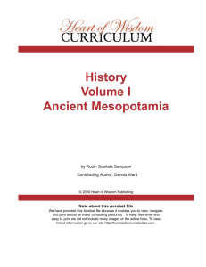 History Volume I Ancient Mesopotamia