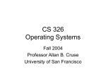 CS 326 Operating Systems - Computer Science