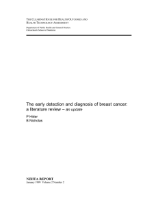 The early detection and diagnosis of breast cancer