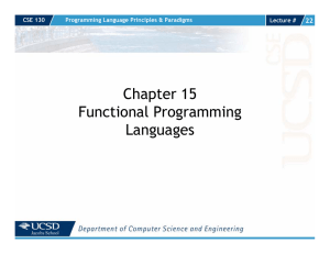 Chapter 15 Functional Programming Languages